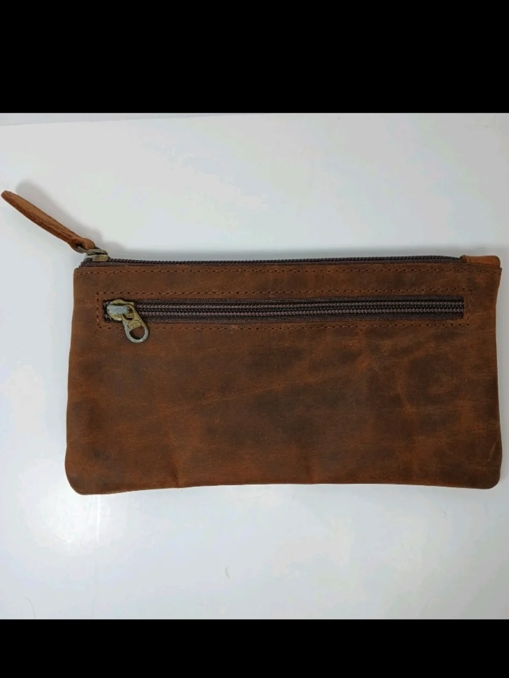 Moonster Distressed Brown Leather Wallet for Men Or Women 8x4.5 Inches